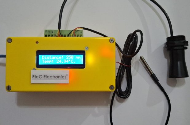 Ultrasonic distance alarm - Water level monitoring